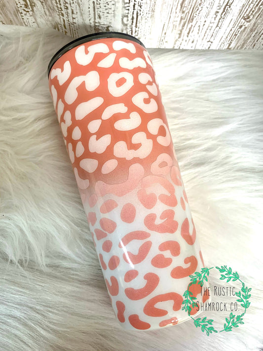 Leopard matte tumbler