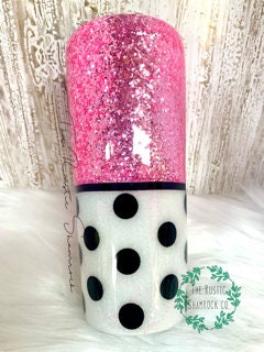 Personalized Polka Dots Tumbler, Bridal party gifts, Girls party favors, Polka Dots Drinkware