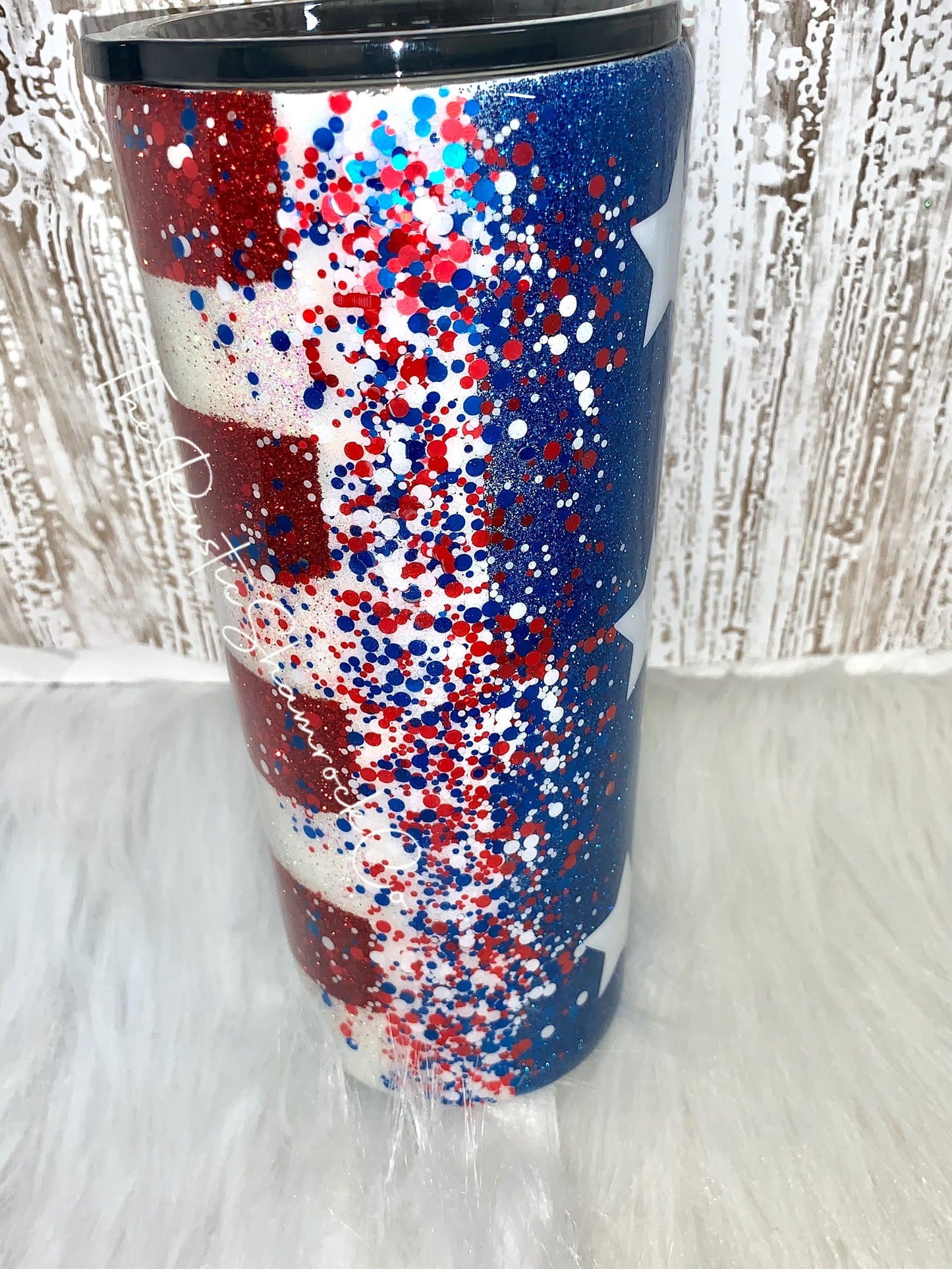 Patriotic Personalized Tumbler, American Tumbler Red White Blue