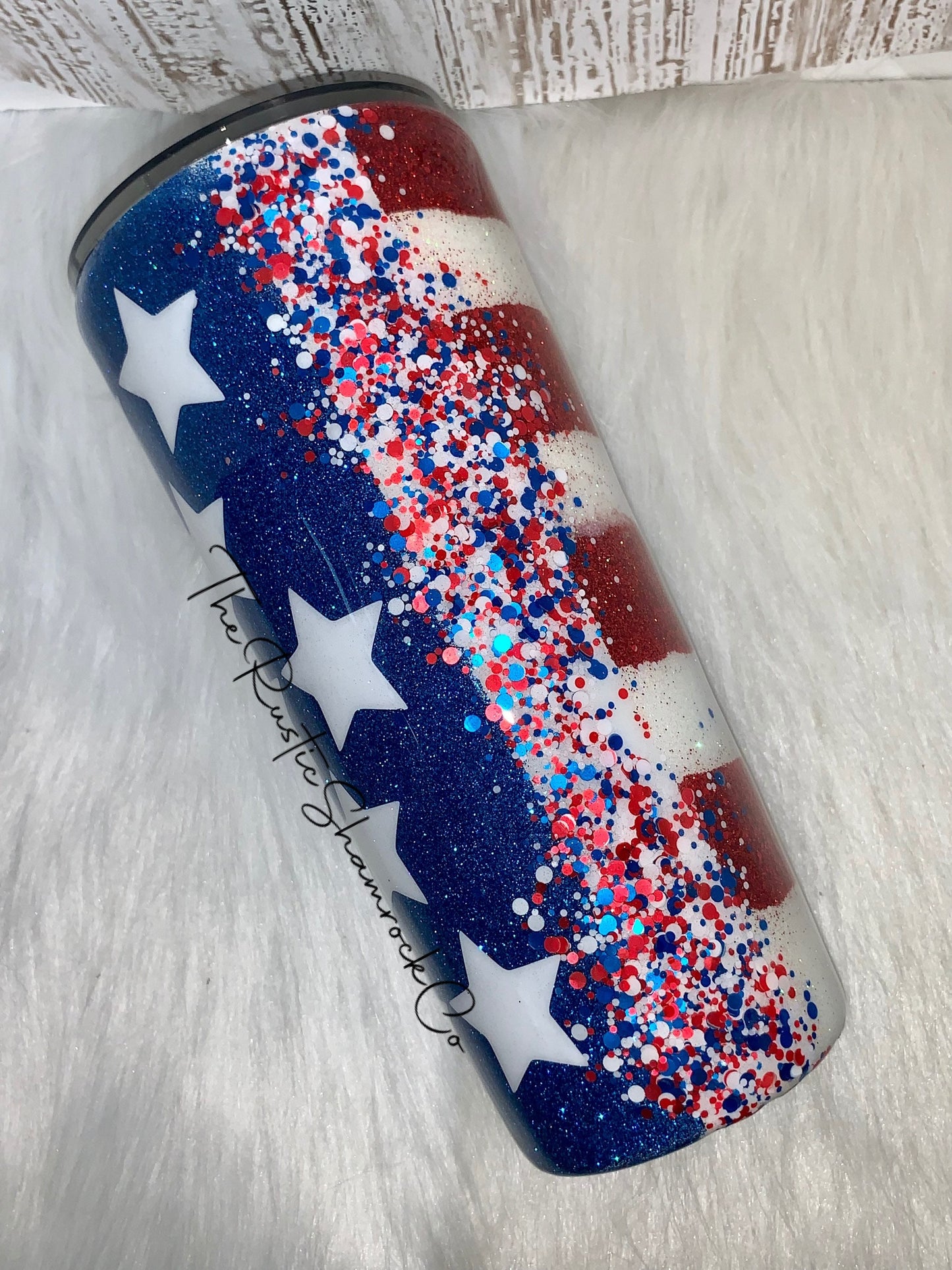 Patriotic Personalized Tumbler, American Tumbler Red White Blue