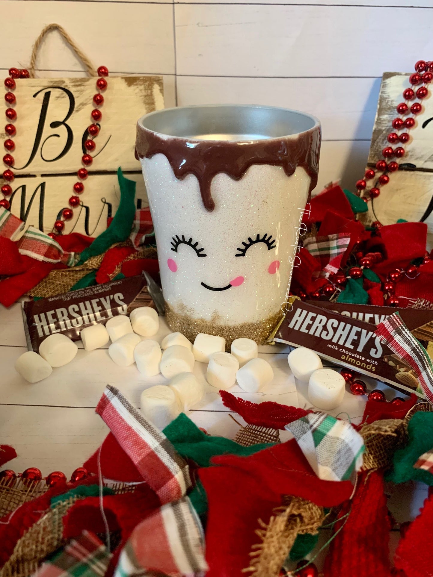 Chocolate drip tumbler, s’more tumbler, personalized tumbler, kids tumbler, kids cup, Christmas tumbler