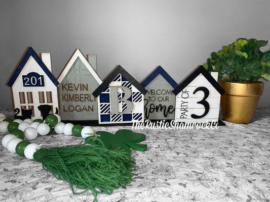 Standing house, Personalized Mini Houses, personalized standing house, Realtor gifts, 3D Mantle Decor