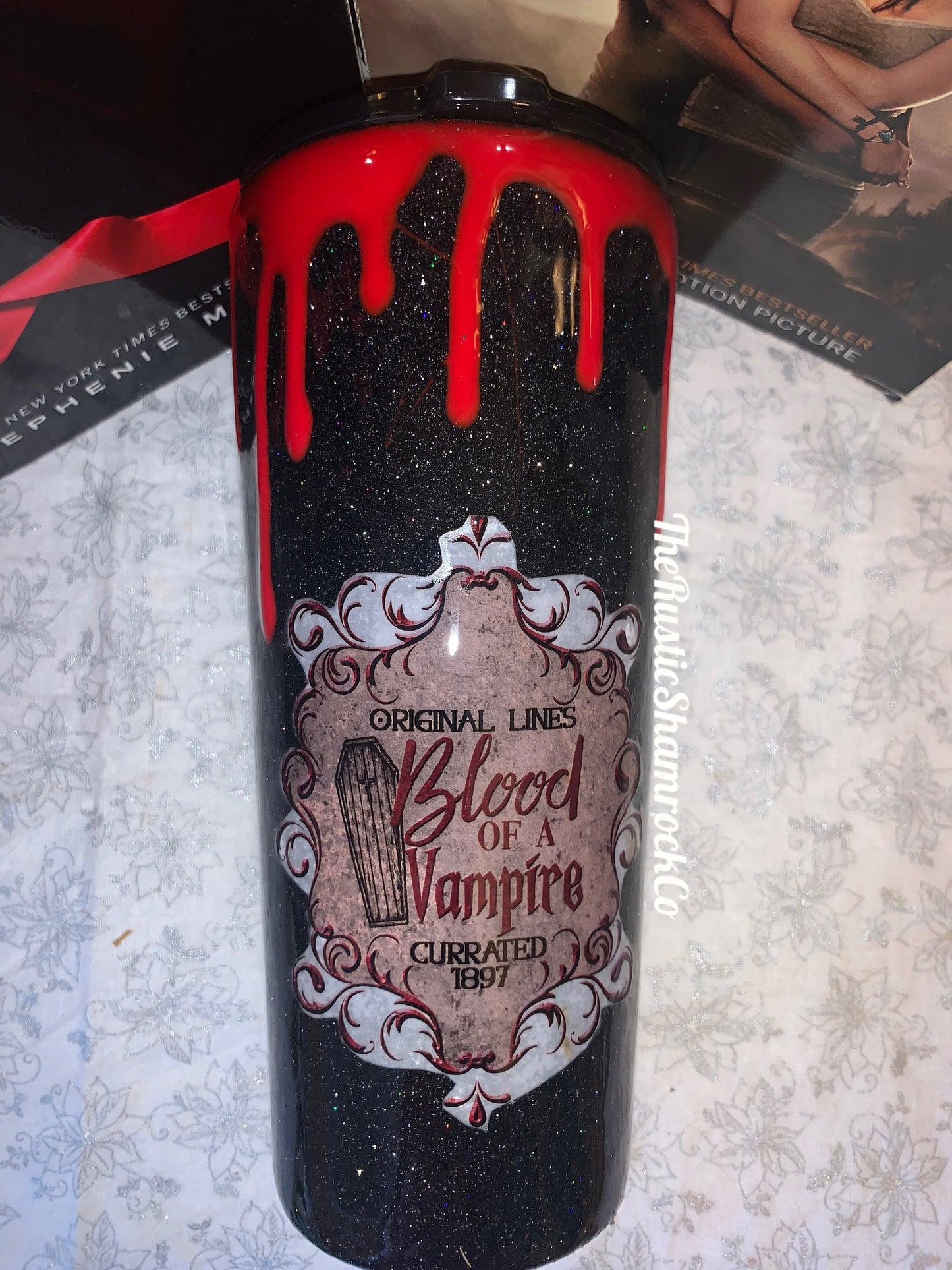 Vampire Tumbler, halloween tumbler, personalized tumbler, Halloween drink ware, Personalized Halloween Cup