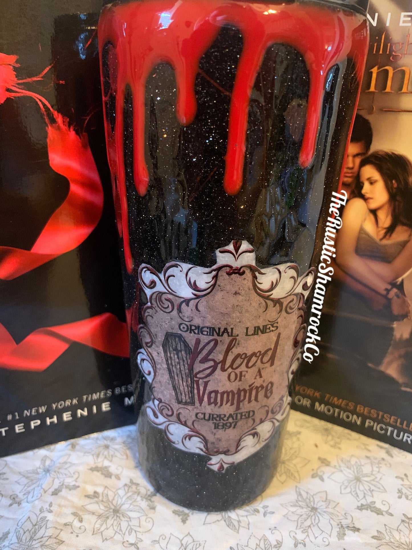 Vampire Tumbler, halloween tumbler, personalized tumbler, Halloween drink ware, Personalized Halloween Cup