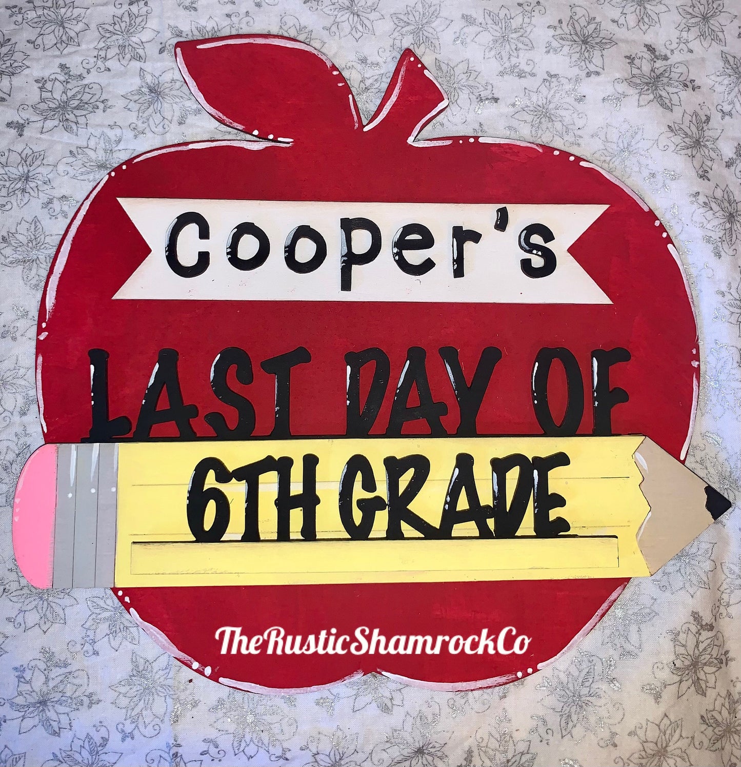 Back to School Picture Prop, Personalized School Sign, School Photo Props, Apple School Sign, First Day Photo Pictures