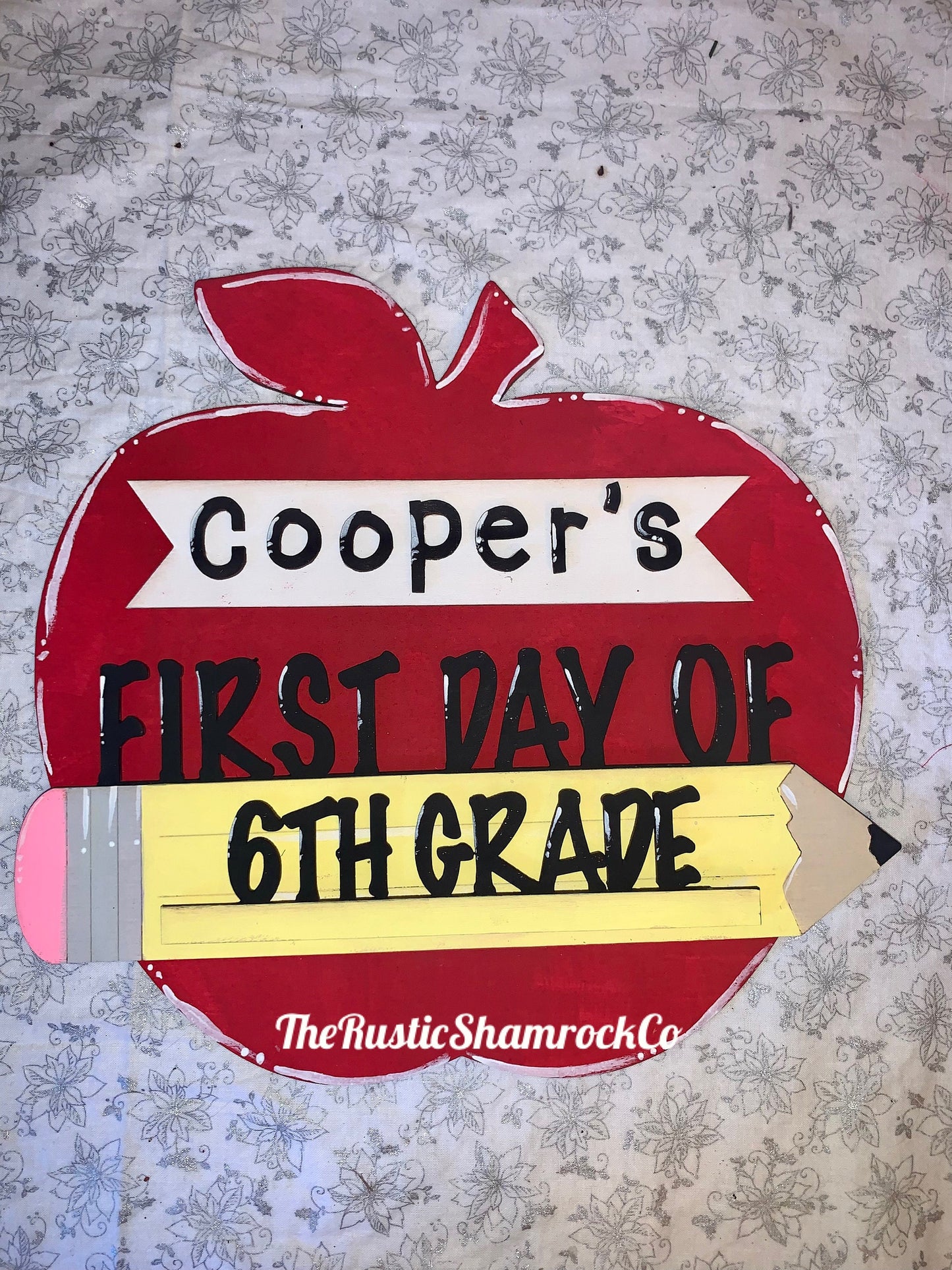 Back to School Picture Prop, Personalized School Sign, School Photo Props, Apple School Sign, First Day Photo Pictures