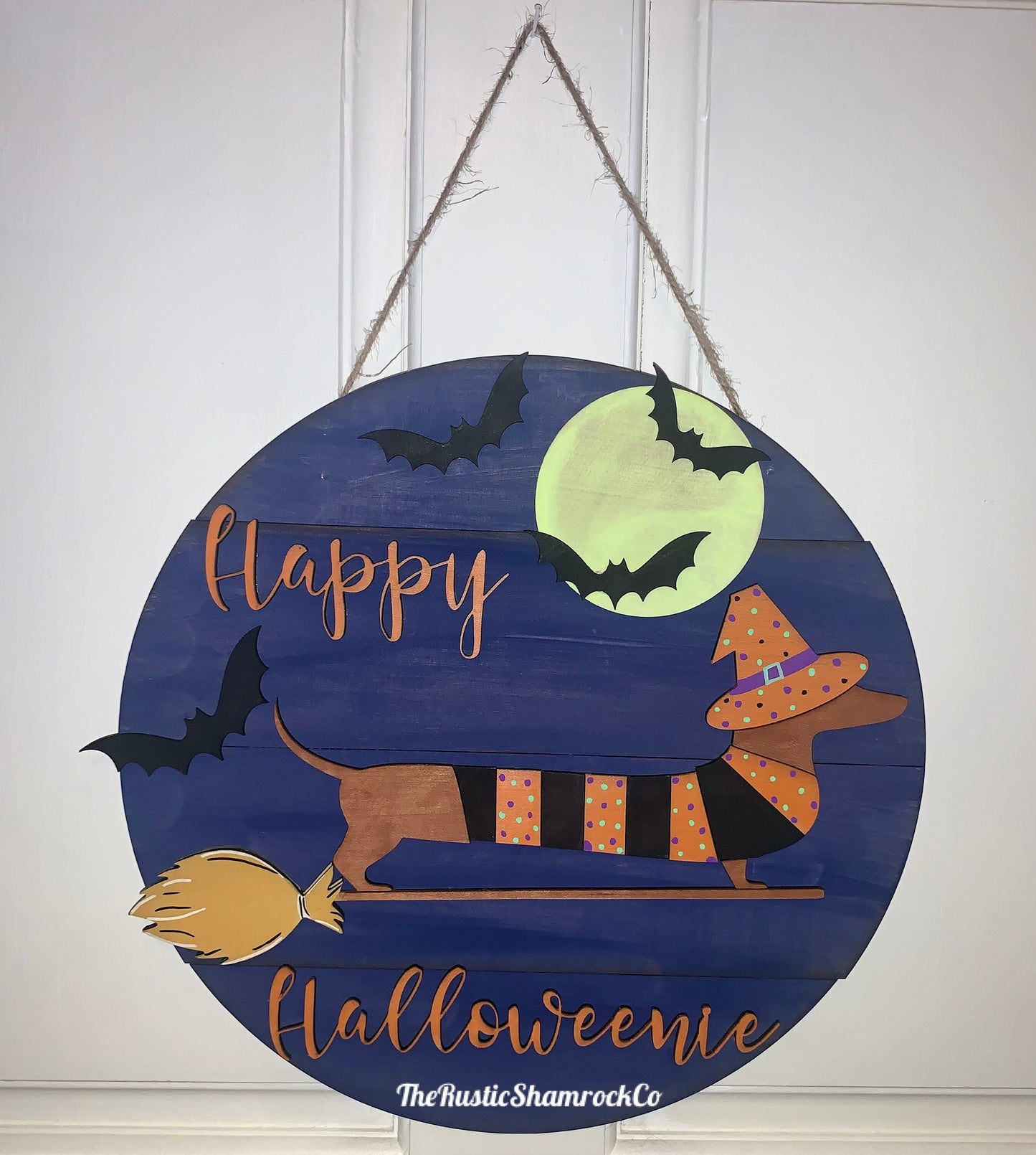 happy halloweenie, halloween decor, dachshund decor, halloweenie, doxie sign