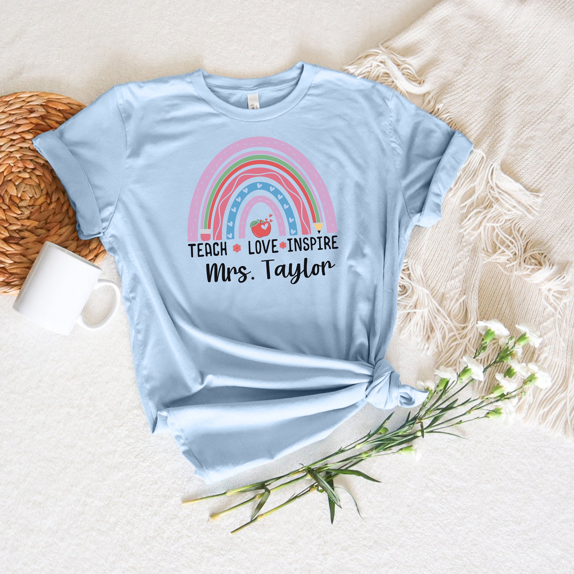 Custom Teacher Shirt, Teacher Team Shirts, Personalized School Tshirt, Teacher Gift, Customized Name Teacher Shirt, Elementary Teacher Shirt