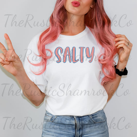 salty beach shirt, salty shirt, beach shirt, comfort colors