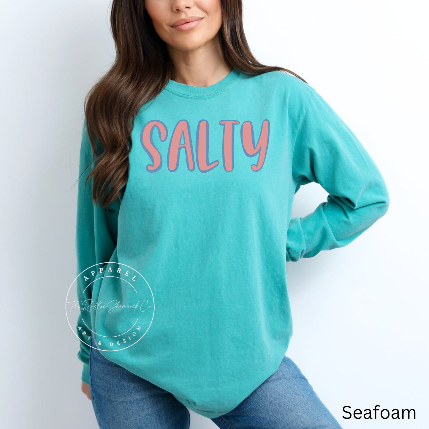 Comfort Colors Salty Sweatshirt, Beach Sweatshirt, Beach Lover Giftful, Summer Crewneck, Vacation Sweatshirt, Salty Sweatshirt