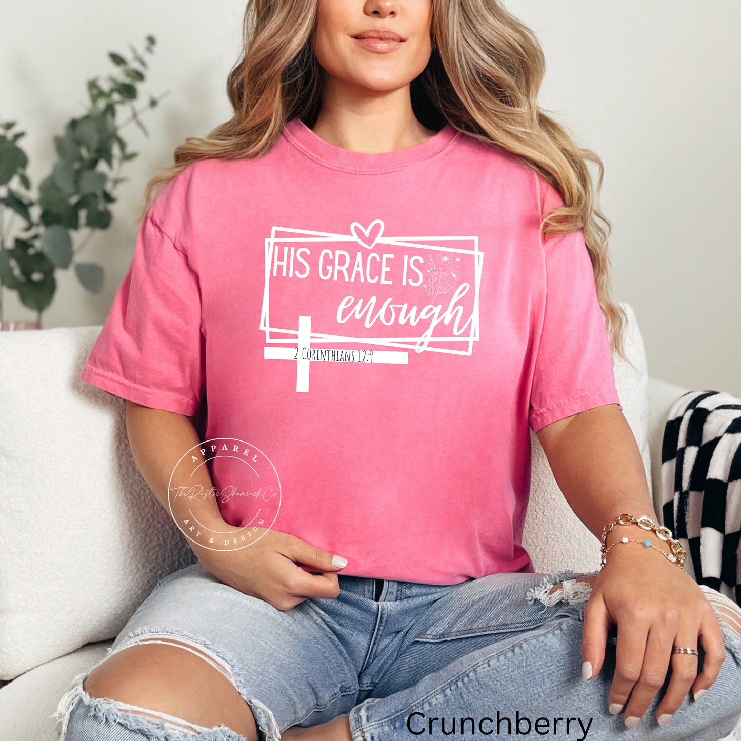 His grace is enough shirt, Faith shirt, Jesus shirt, Christian shirt, Faith shirt, Christian Apparel, bible verse shirt