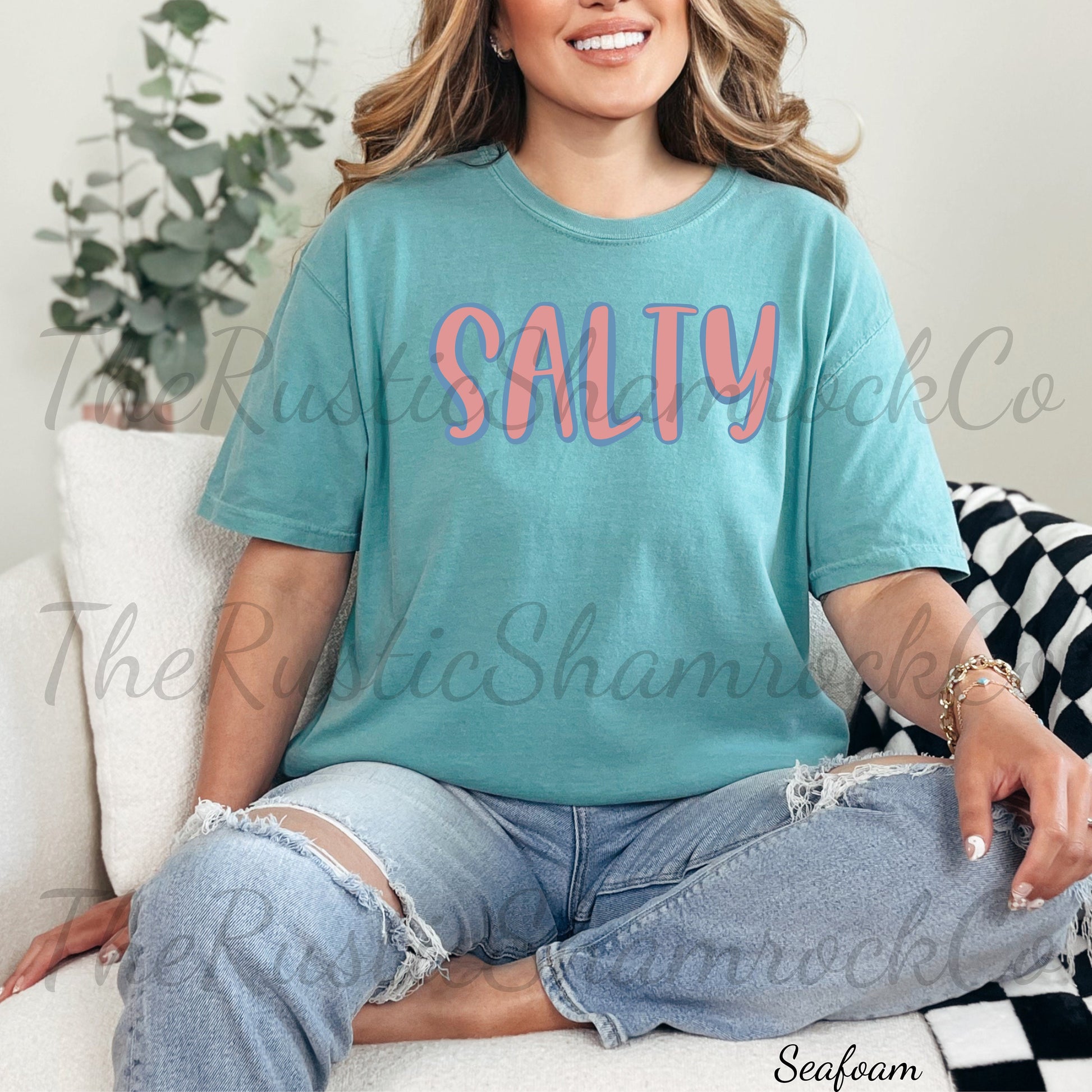 salty beach shirt, salty shirt, beach shirt, comfort colors