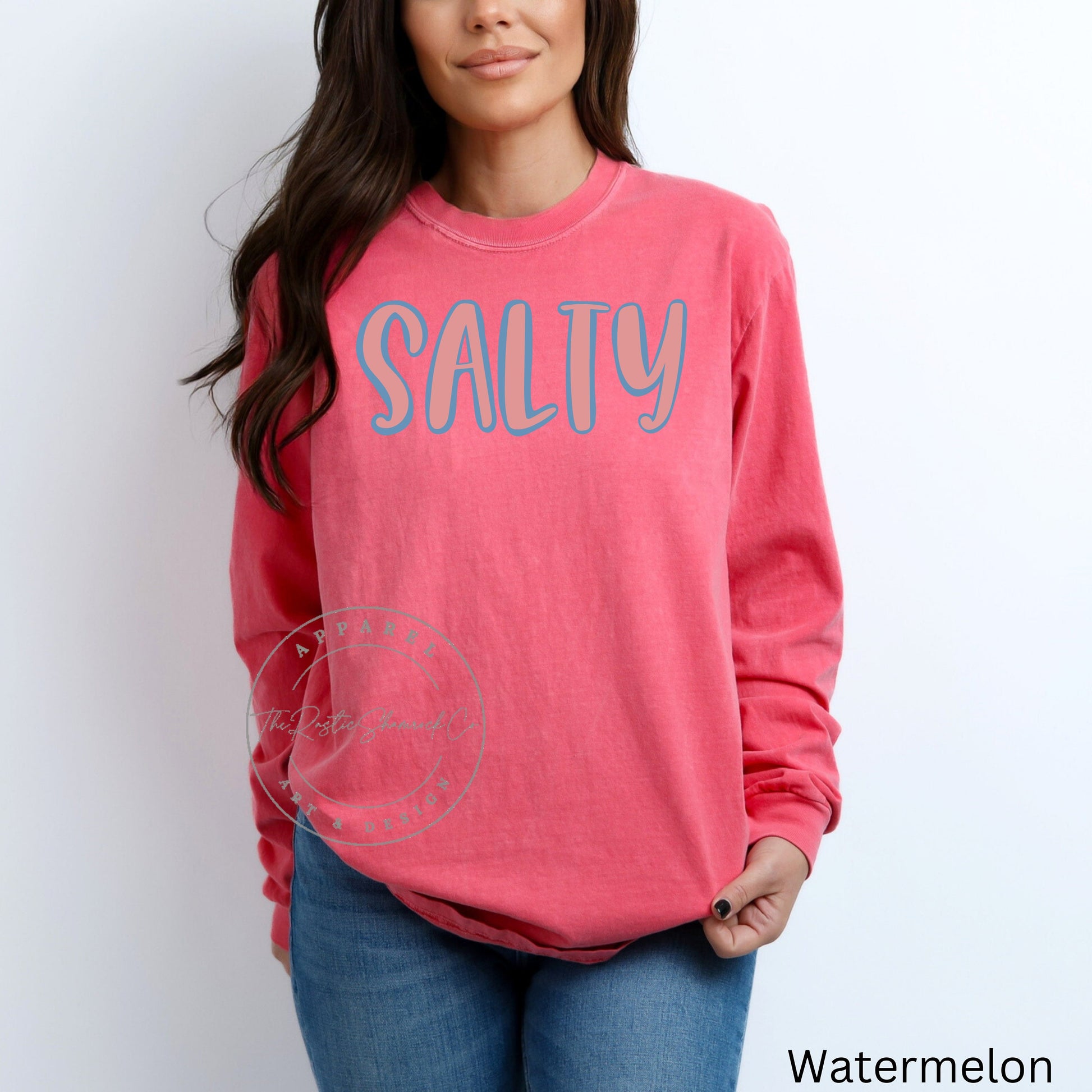 Comfort Colors Salty Sweatshirt, Beach Sweatshirt, Beach Lover Giftful, Summer Crewneck, Vacation Sweatshirt, Salty Sweatshirt