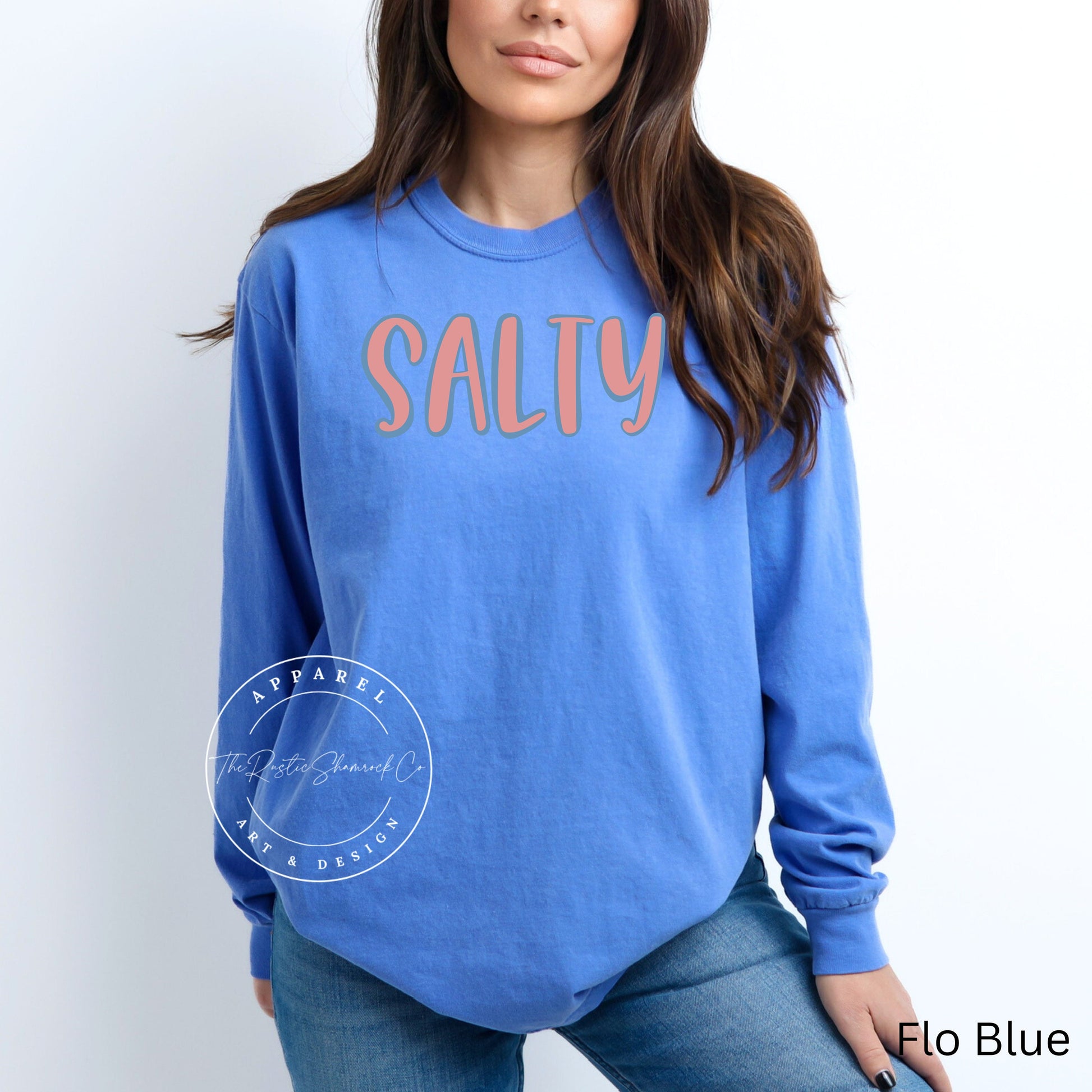 Comfort Colors Salty Sweatshirt, Beach Sweatshirt, Beach Lover Giftful, Summer Crewneck, Vacation Sweatshirt, Salty Sweatshirt