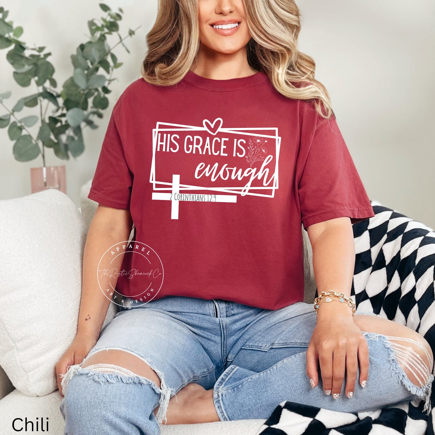 His grace is enough shirt, Faith shirt, Jesus shirt, Christian shirt, Faith shirt, Christian Apparel, bible verse shirt