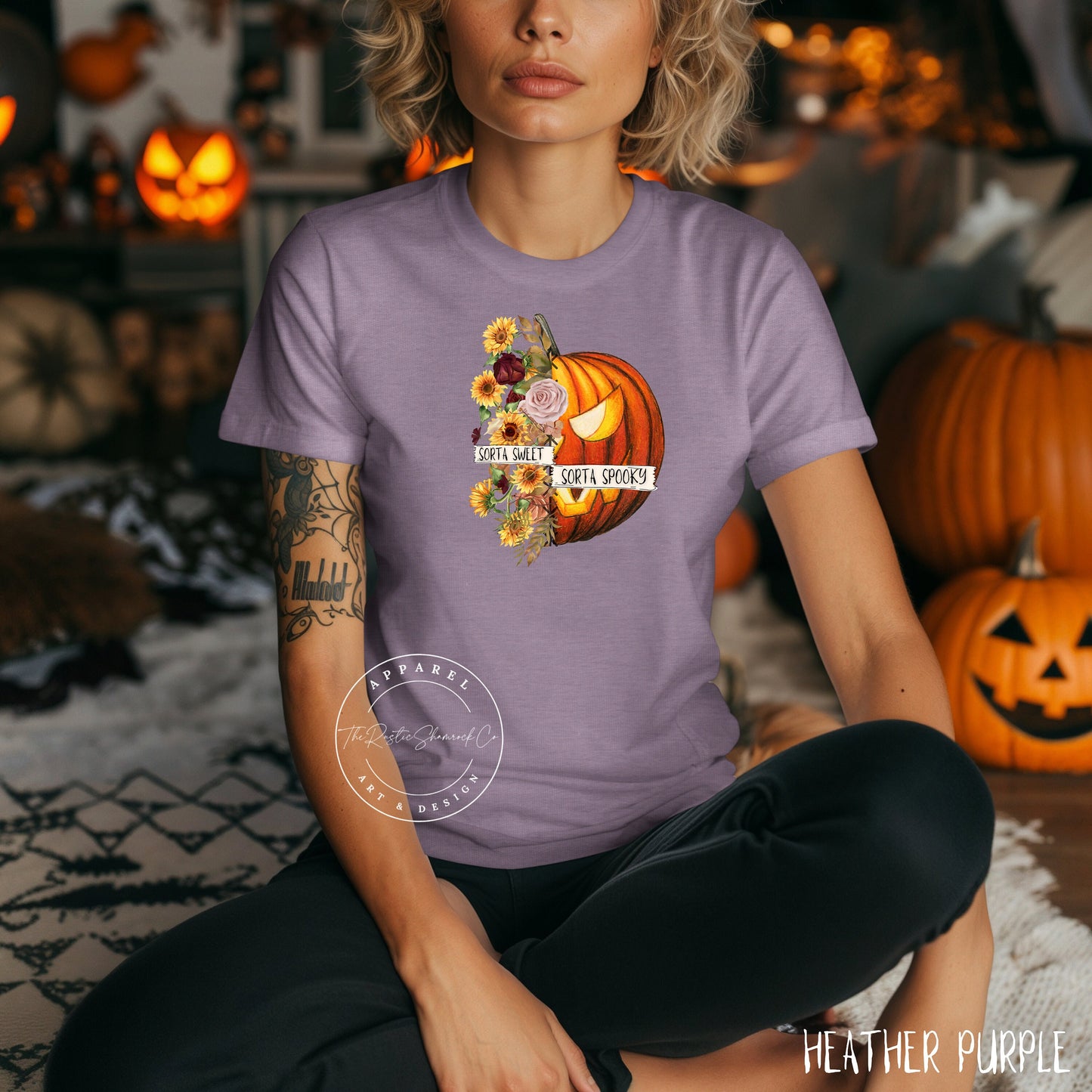 Sorta Sweet Sorta Spooky Funny Halloween Shirt, Halloween flower Shirt, Halloween Pumpkin Shirt, Halloween Women's Shirt, autumn shirt