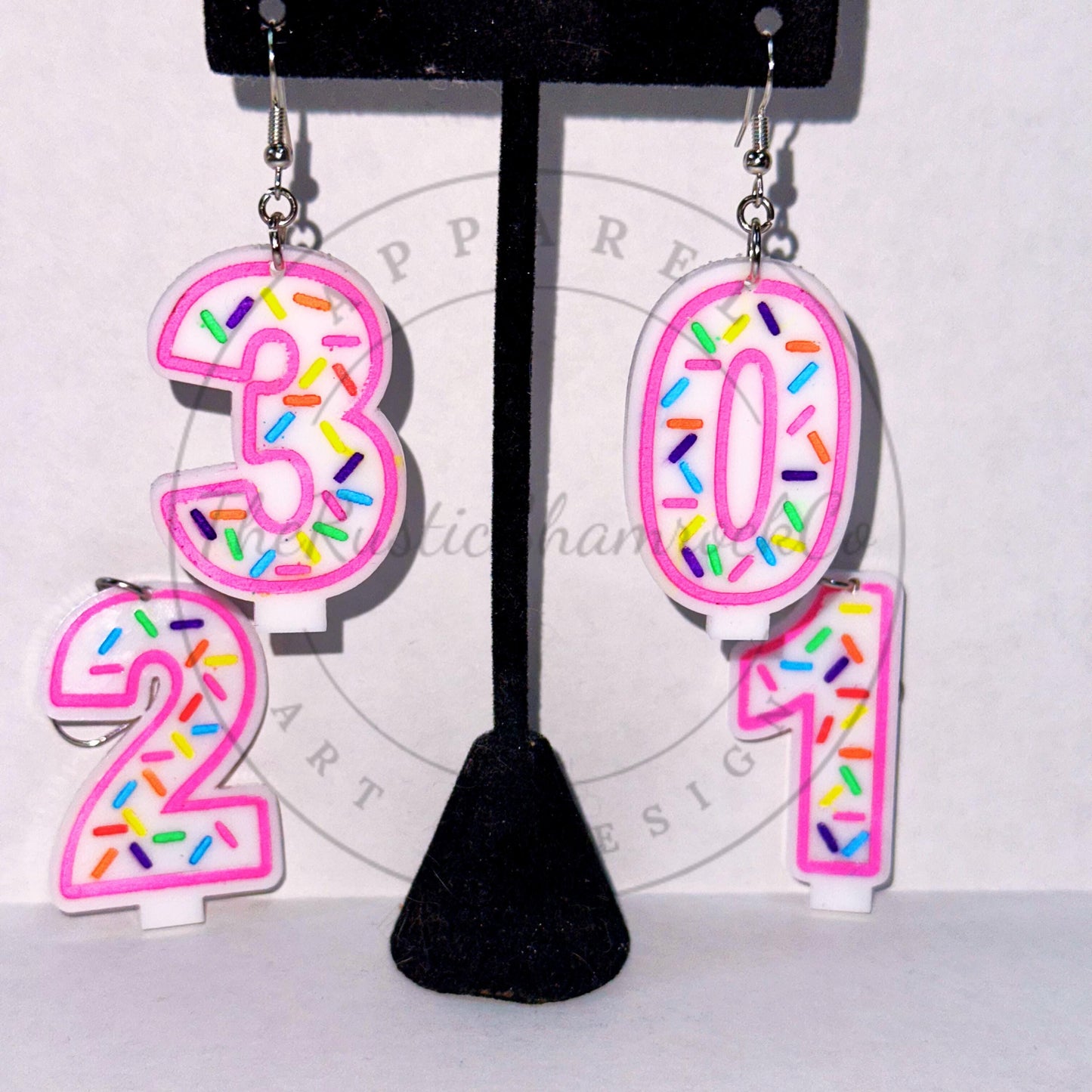 Birthday Candle earrings, Birthday earrings, birthday gifts, candle earrings, gifts for her,