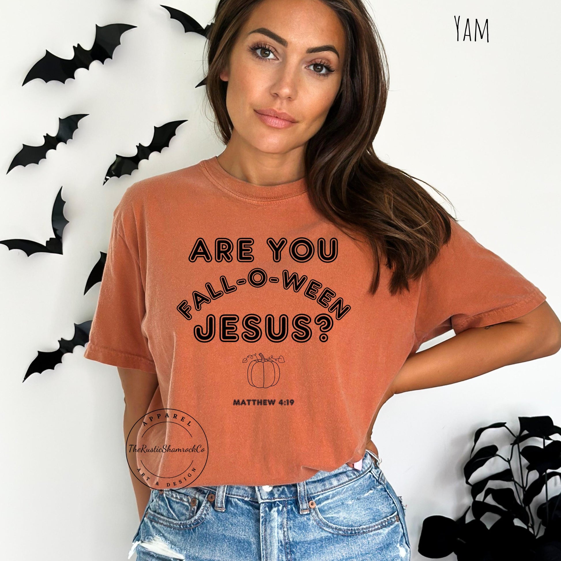 FALLOWEEN JESUS, religious shirt, fall shirt, Jesus shirt, bible verse shirt, comfort colors, Are You Fall-O-Ween Jesus Shirt