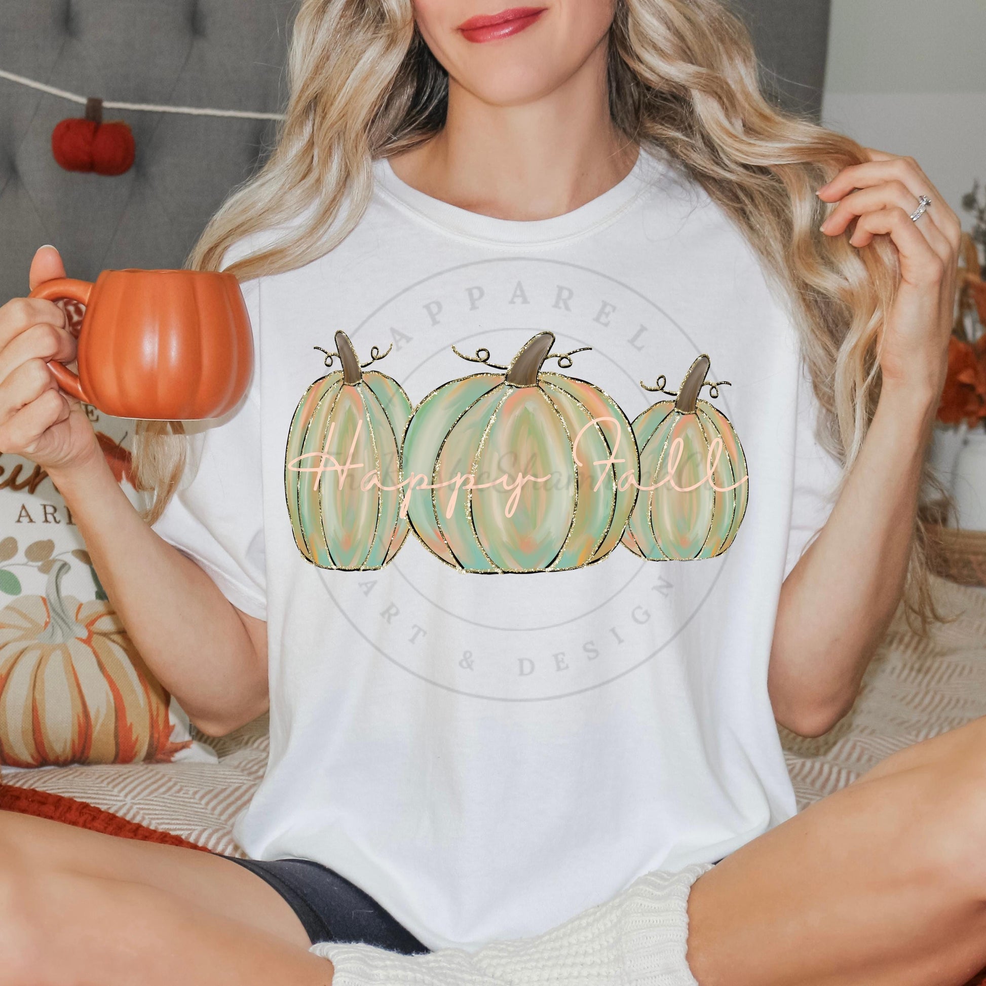 watercolor pumpkin, Happy Fall, Fall shirts, pumpkin shirts, fall apparel