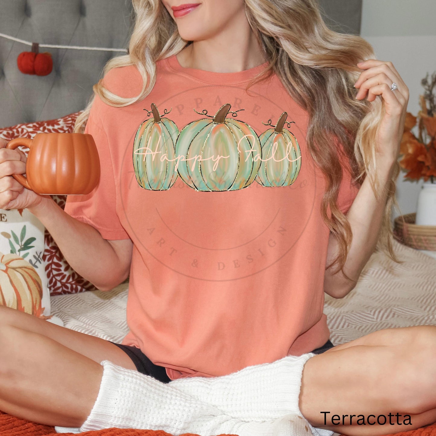 watercolor pumpkin, Happy Fall, Fall shirts, pumpkin shirts, fall apparel