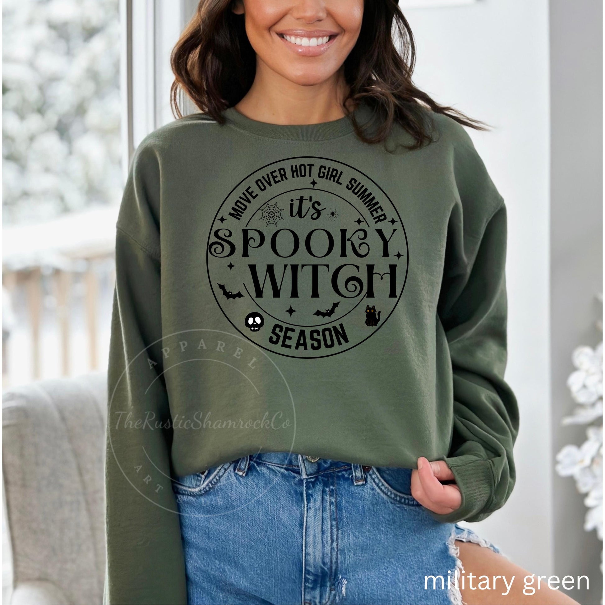 hot girl summer, spooky season sweatshirt, witch season sweatshirt, Spooky Witch season, Halloween sweatshirts, Witchy Sweatshirts